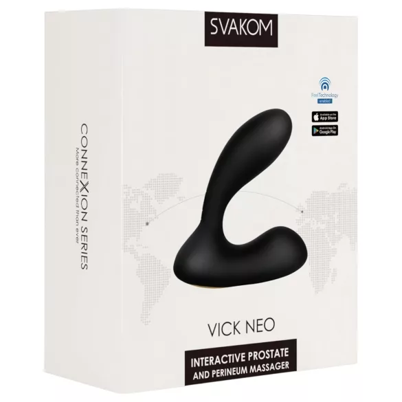 Svakom Vick Neo - uppladdningsbar VR analvibrator (svart)