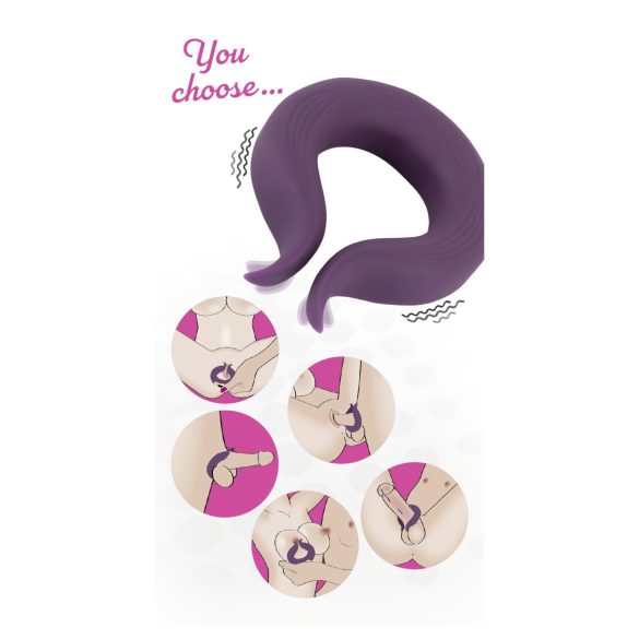 Couples Choice - penisring med två motorer - uppladdningsbar - lila