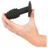 Black Velvet Twist - uppladdningsbar silikon analvibrator (svart)