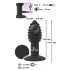 Black Velvet Twist - uppladdningsbar silikon analvibrator (svart)
