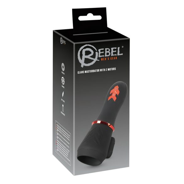 Rebel - Trådlös Ekollonvibrator med 2 motorer (svart)