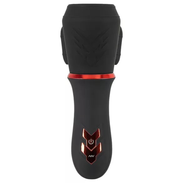 Rebel - penistoppvibrator med batteri och 2 motorer - svart