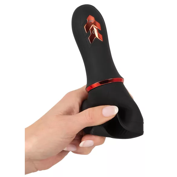 Rebel - penistoppvibrator med batteri och 2 motorer - svart