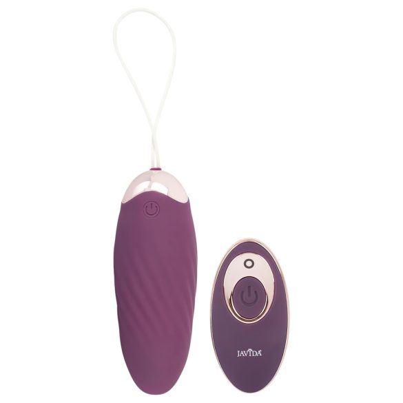 Javida Shaking Love - fjärrstyrt vibratorägg med stötfunktion - lila