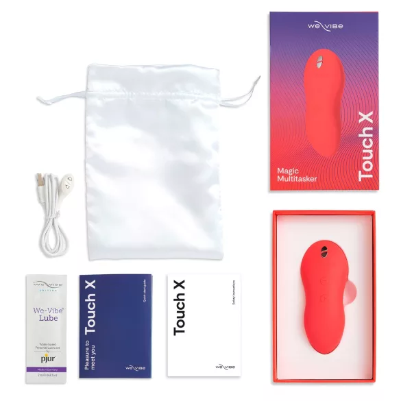 We‑Vibe Touch X - uppladdningsbar, vattentät klitorisvibrator (korall)