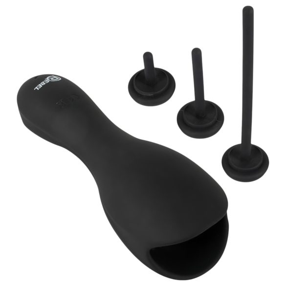 Rebel - Penisvibrator med urinrörsutvidgare (svart)