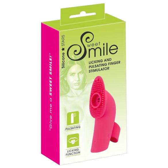 SMILE Licking - luftvågs- och tungfingervibrator (rosa)