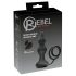 Rebel 2i1 - Trådlös analvibrator med penisring (svart)