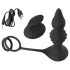 Rebel 2i1 - Trådlös analvibrator med penisring (svart)
