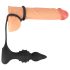 Rebel 2i1 - Trådlös analvibrator med penisring (svart)