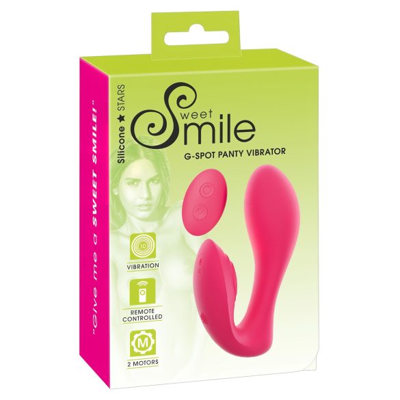 SMILE Trosa - batteridriven, fjärrstyrd 2-i-1 vibrator (rosa)