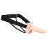 You2Toys Strap-on - ihålig, justerbar vibrator (natur)