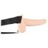 You2Toys Strap-on - ihålig, justerbar vibrator (natur)