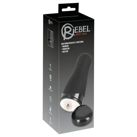 Rebel 3 Funktion - Uppladdningsbar, värmande masturbator för män