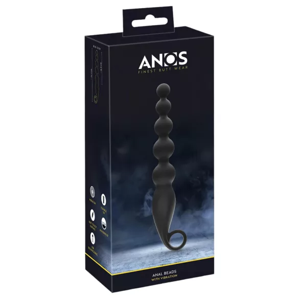 ANOS - analkulor med vibrator - svart