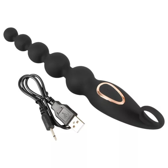 ANOS - analkulor med vibrator - svart