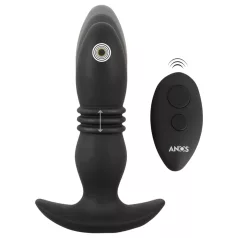 ANOS - analvibrator med fjärrkontroll - svart