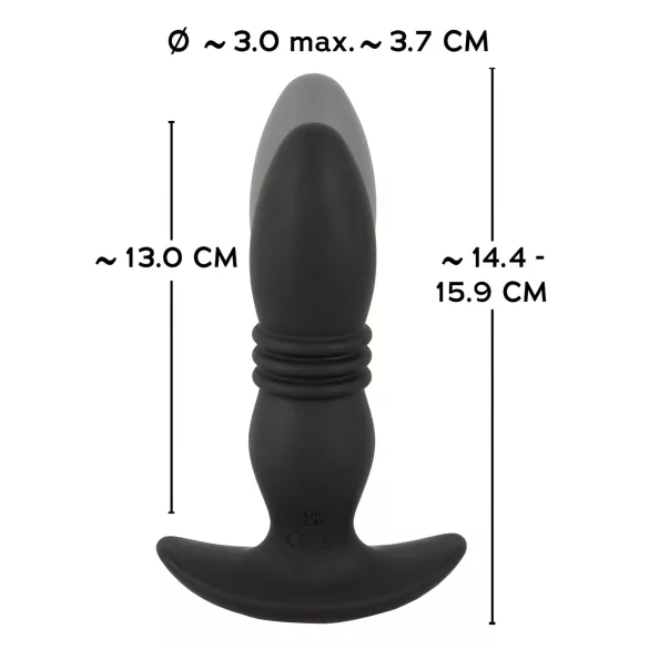 ANOS - analvibrator med fjärrkontroll - svart