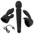 Ya Clit Wand - laddningsbart massagestav-set svart