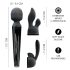 Ya Clit Wand - laddningsbart massagestav-set svart