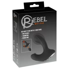   Rebel RC - uppladdningsbar fjärrstyrd uppblåsbar analvibrator - svart
