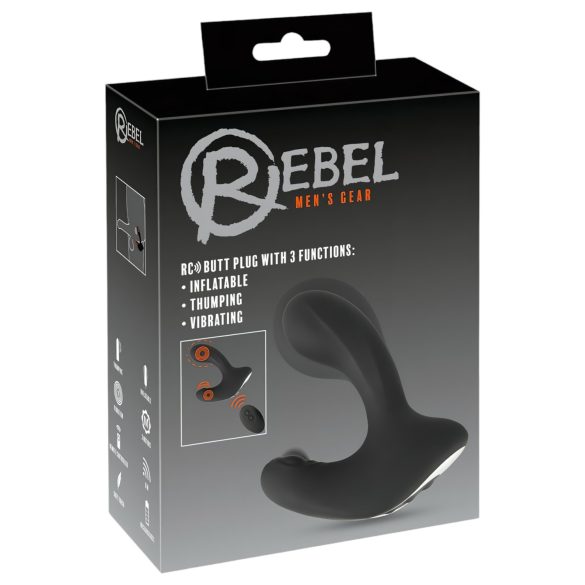 Rebel RC - uppladdningsbar, radiostyrd analvibrator (svart)