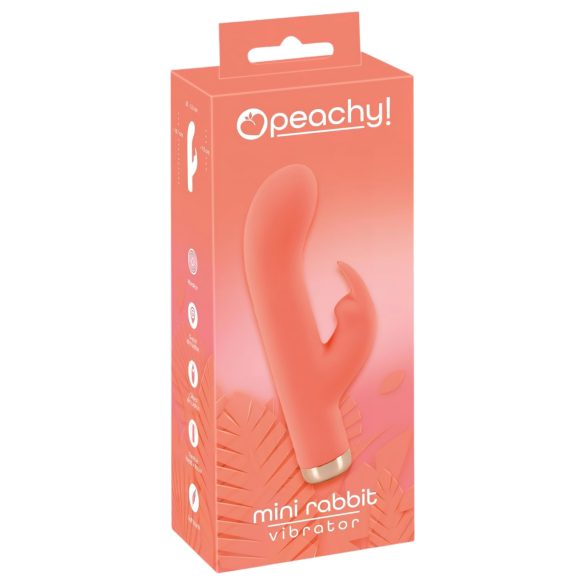 You2Toys Peachy Mini Rabbit - uppladdningsbar, kaninformad vibrator (persika)