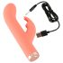 You2Toys Peachy Mini Rabbit - uppladdningsbar, kaninformad vibrator (persika)