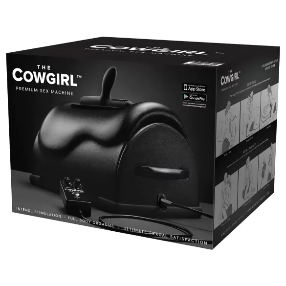 The Cowgirl - sexmaskin med ridfunktion - svart