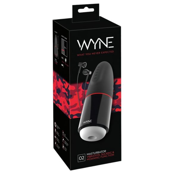 WYNE 02 - Uppladdningsbar sugande vibrator (svart-vit)