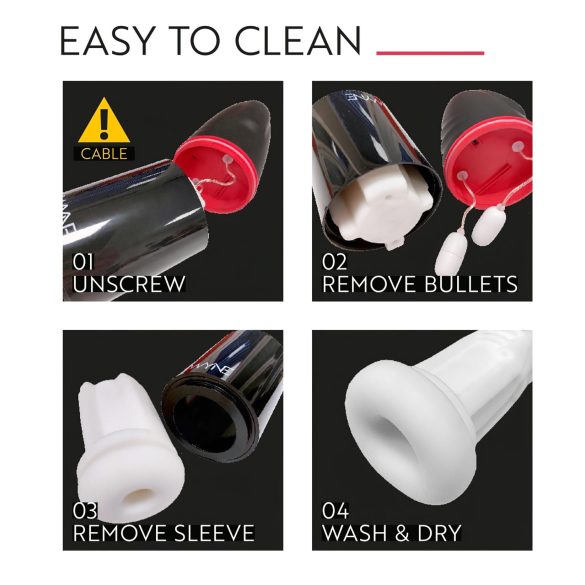 WYNE 02 - Uppladdningsbar sugande vibrator (svart-vit)