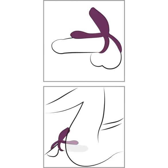 Couples Choice - penisring med fjärrkontroll - uppladdningsbar - lila