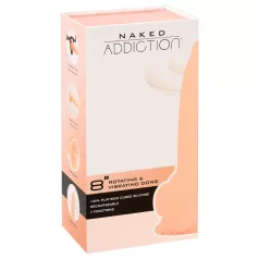 Naked Addiction - roterande dildo vibrator - 20 cm - natur