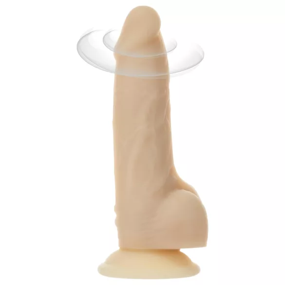Naked Addiction Rotating 7 - roterande vibrator (18 cm) - naturfärg