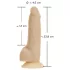 Naked Addiction Rotating 7 - roterande vibrator (18 cm) - naturfärg