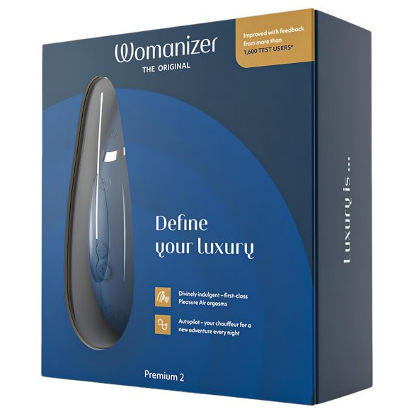 Womanizer Premium 2 - lufttryck klitorisstimulator - blå