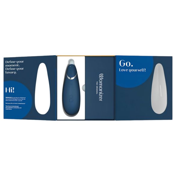 Womanizer Premium 2 - lufttryck klitorisstimulator - blå