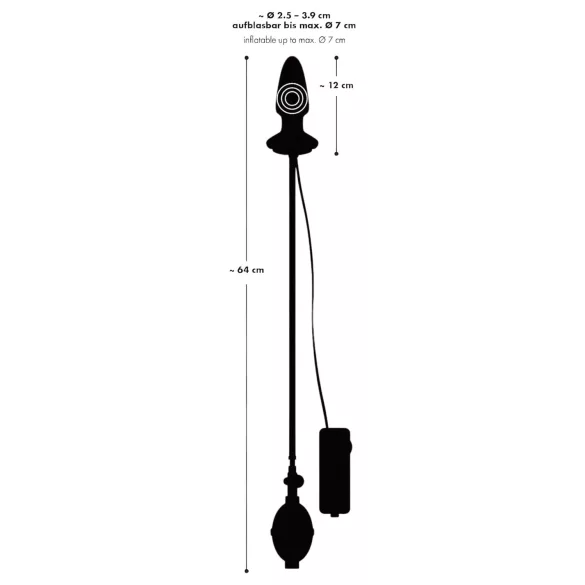 You2Toys - uppblåsbar analvibrator - svart