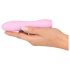 Cuties Mini 3 - uppladdningsbar, vattentät och ribbad vibrator (rosa)