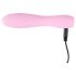 Cuties Mini 3 - uppladdningsbar, vattentät och ribbad vibrator (rosa)