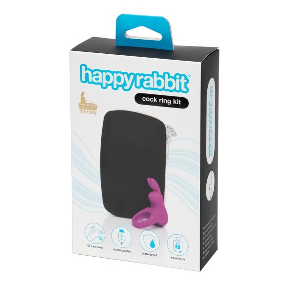 Happyrabbit Kuk Kit - vibrerande penisring med förvaring (lila)