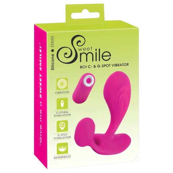 SMILE RC - uppladdningsbar G-punktsvibrator med fjärrkontroll (rosa)