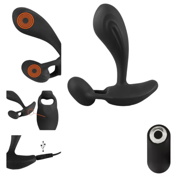 Rebel RC - 2-i-1 prostata massagerare (svart)