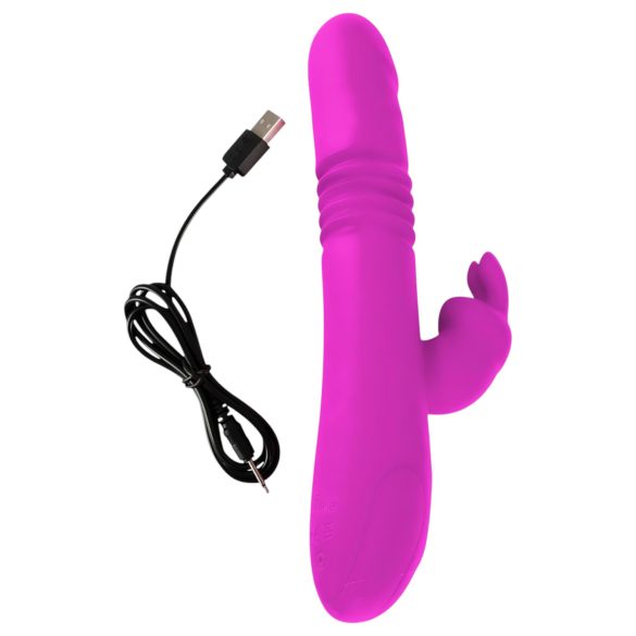SMILE Rabbit - vibrator med klitorisstimulans och roterande funktion - rosa
