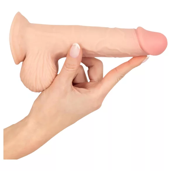 Nature Skin - dildo med hudstruktur - 19 cm - naturfärg