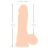 Naturlig hud - dildo 20 cm (naturfärgad)