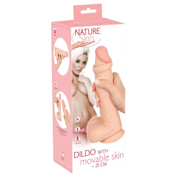 Natute Skin - dildo med hudlik känsla - 25 cm - natur