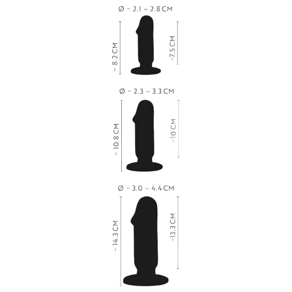Anos Training Kit - analpluggsset (3-delat, svart)