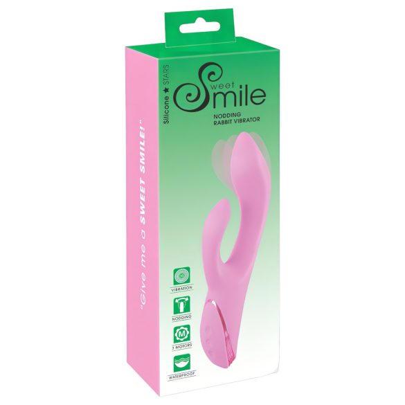 SMILE Nodding - laddningsbar vibrator med klitorisstimulans (rosa)