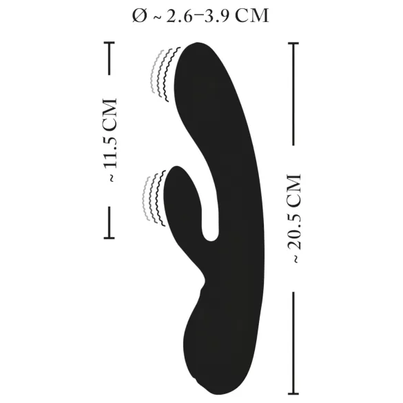 XOUXOU - vibrator med klitorisstimulerare - uppladdningsbar - svart